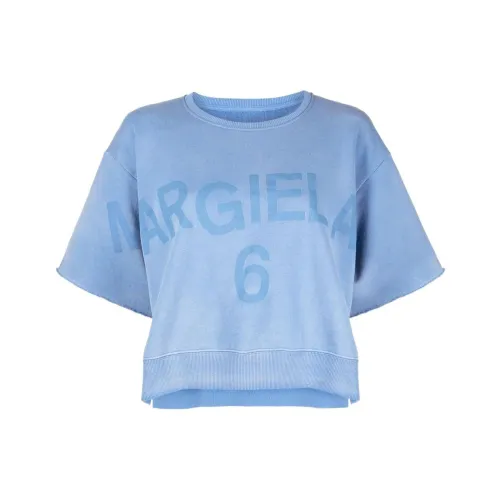 MM6 Maison Margiela Синие Женские Короткие Топы