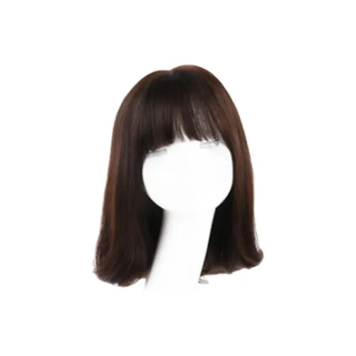 Rebecca Youth Комикс Qi Bangs Волосы Tails Валгусная ключица Волосы Парики Темно-кофейный
