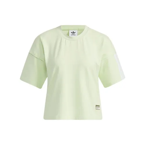 adidas originals Светло-розовый Зеленый Женские Короткие топы