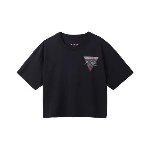 Jordan Black Women's Short Tops Джордан Черный Женские Короткие Топы