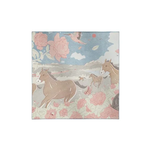 HERMES Шелк Шарфы из шелка Mulberry Унисекс Бежевый