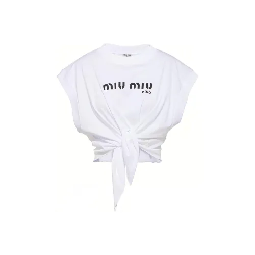MIU MIU Белый Женские Короткие Топы
