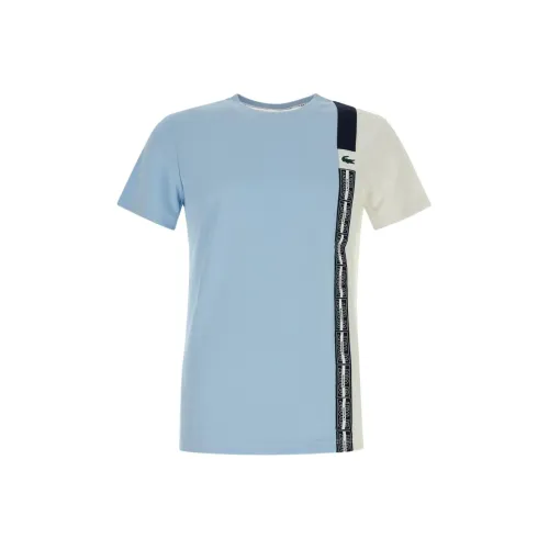 LACOSTE Цветной блок T-рубашка мужская светло-синяя