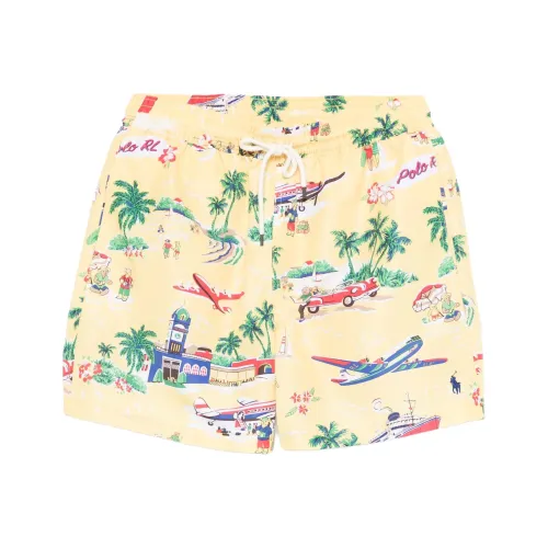 Polo Ralph Lauren SS25 Пляжные шорты Мужские Лимонно-желтые