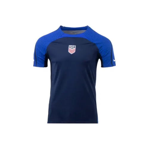 Nike Dri Fit Футбол Джерси Мужской Морской Синий