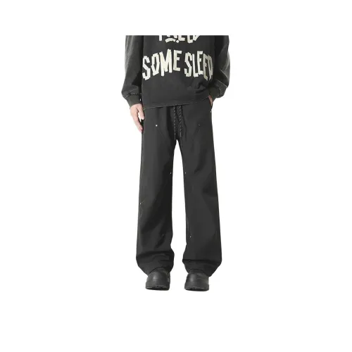 HAKEHANBEI Повседневные брюки Мужские Черные