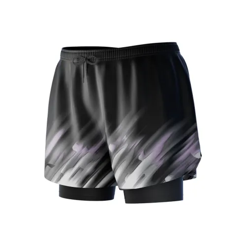 Плавательные шорты с подкладкой мужские черные и фиолетовые