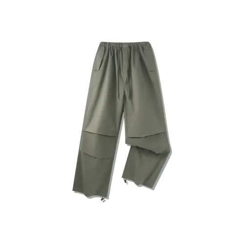 SHANTREE Повседневные брюки Унисекс Армейский зеленый