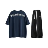 Комплект одежды (Темно-синяя рубашка с коротким рукавом + черные штаны)