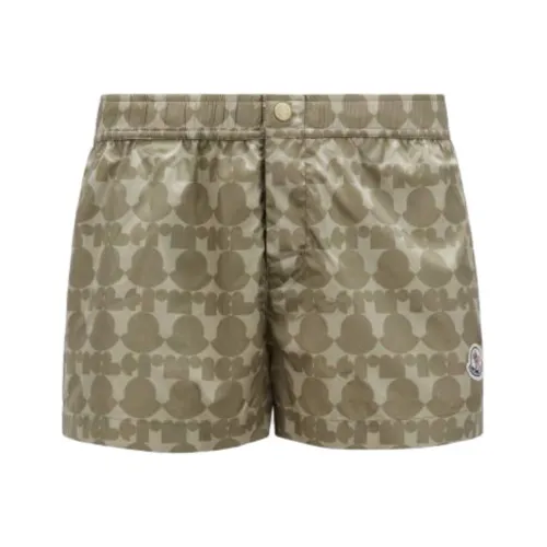 Moncler Плавательные шорты Мужские Белые Зеленые