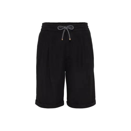 BRUNELLO CUCINELLI Черные Мужские Повседневные Шорты
