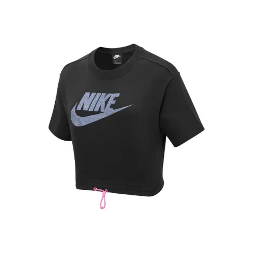 NIKE Черные Женские Короткие Топы