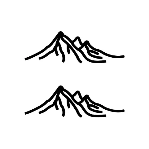 ZAIBIAN Little Peaks Tattoo Наклейка