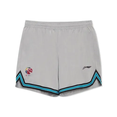LINING CBA Collection Professional Basketball Collection Шорты Мужские Серебристо-Серые