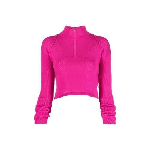 Jacquemus FW21 Slim Fit Свитер Женский Фуксия