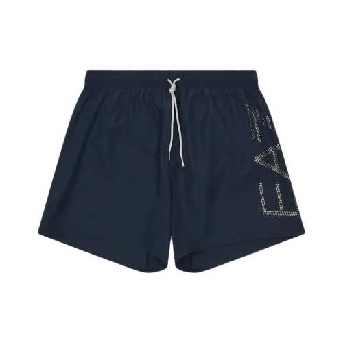 EMPORIO ARMANI EA7 Пляжные шорты Мужские Черные