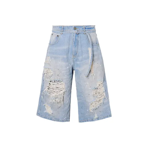 ROCAWEAR Джинсовые шорты Унисекс Выстиранный Синий