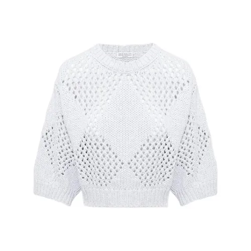 BRUNELLO CUCINELLI SS22 Свободный крой Свитер Женский Серый