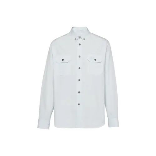 PRADA Светло-синие Мужские Рубашки