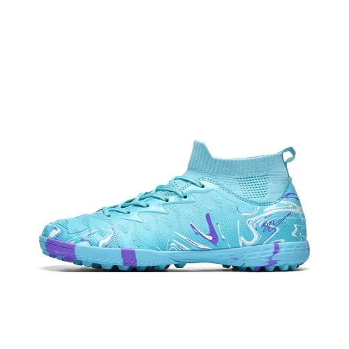 Binary TF Шипы Амортизация Устойчивый к истиранию Легкий Нескользящий Футбольные бутсы Унисекс Лунный фиолетовый Белый