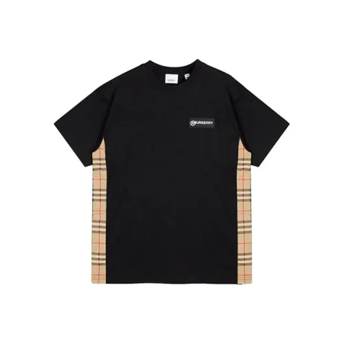 Burberry Рукав с оборванным плечом T-рубашка Женская Черная