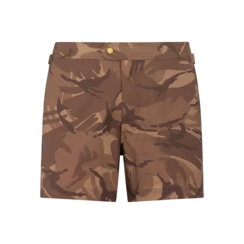 TF SS25 Пляжные шорты Мужские Коричневые