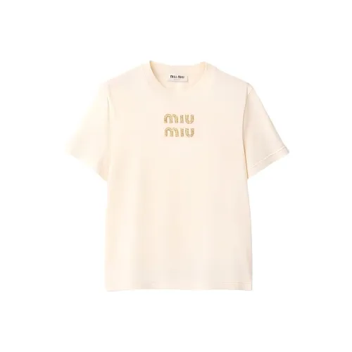 MIU MIU T-рубашка Женская Нейтральный цвет