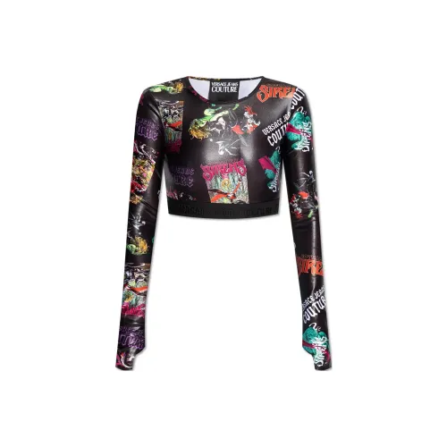 VERSACE JEANS COUTURE T-рубашка женская черная