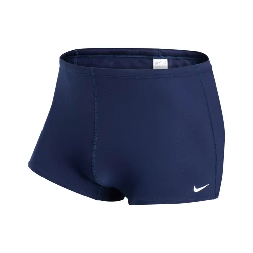 Nike Плавание POLY Твердый Плавательный костюм Мужской 410 Темно-синий Черный Белый