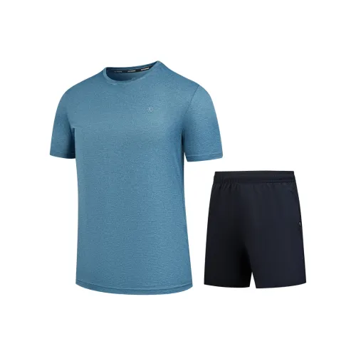 QIAODAN Повседневная спортивная одежда Мужской CAIHE Синий Цветочный дизайн Серый Нова-голубой