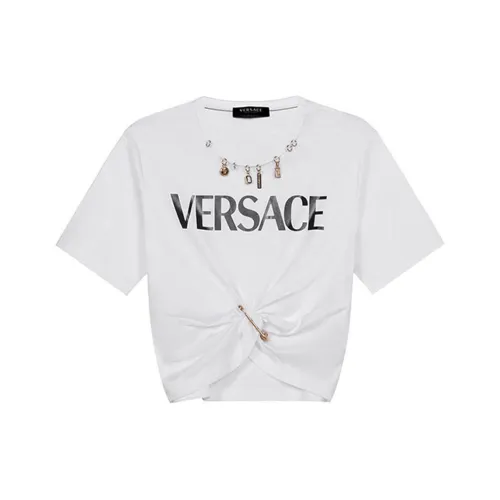 VERSACE Белый Женские Короткие Топы