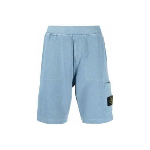 Stone Island Синий Спортивные шорты для мужчин