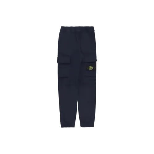 STONE ISLAND Темно-синие мужские повседневные штаны