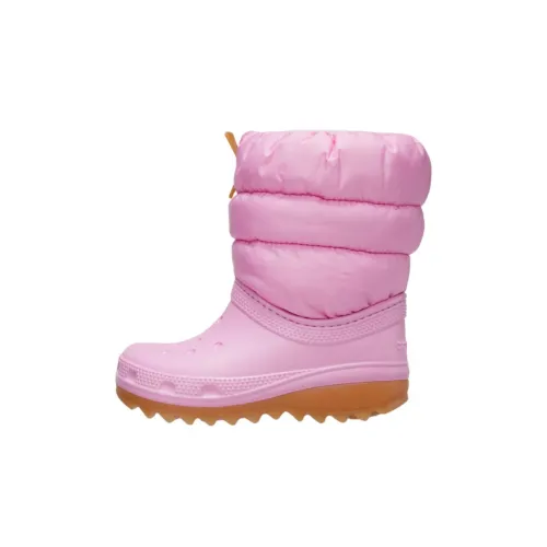 Crocs Neo Puff Slip-Resistant Abrasion-Resistant Shoes Pink Baby