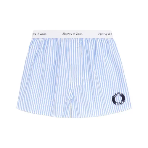 SPORTY RICH Hotel DU Cap Эдем ROC SS23 Co Брендированная Серия Синие Унисекс Повседневные Шорты