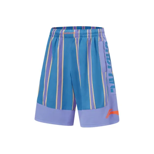 Подкладка Badfive Повседневные шорты Мужской Radish Синие полосы Flowering Фиолетовый