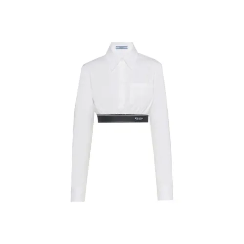 PRADA Белый Женские Короткие Топы