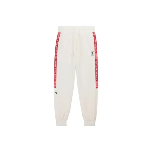 Конверс x LIVERPOOL FC Liverpool FC Tape Jogger Повседневные брюки Унисекс Экрю