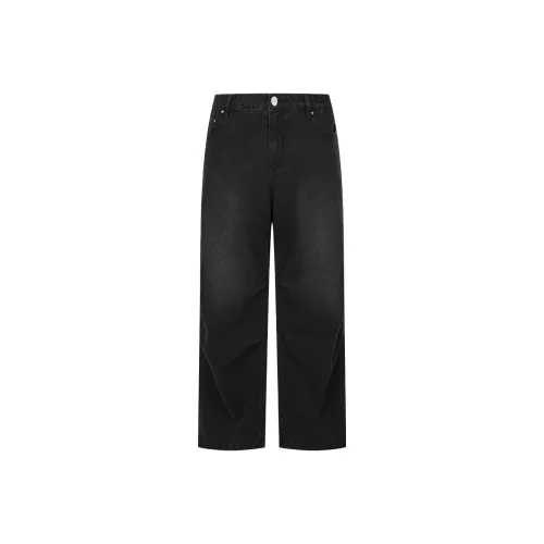 CHINISM Blackwater series Повседневные брюки Унисекс Выстиранный Черный