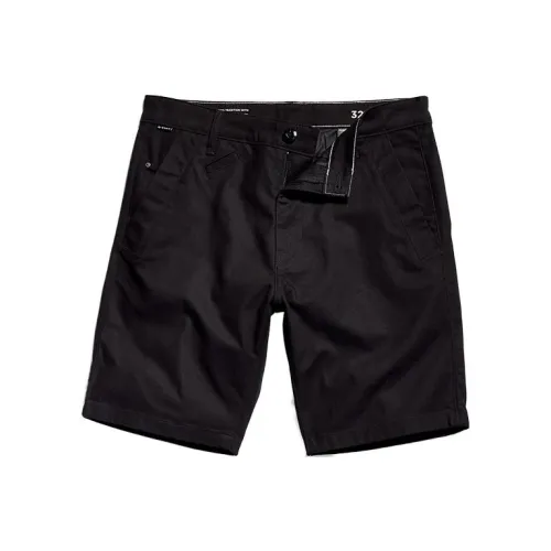 STAR RAW Темно-черные Мужские Повседневные Шорты