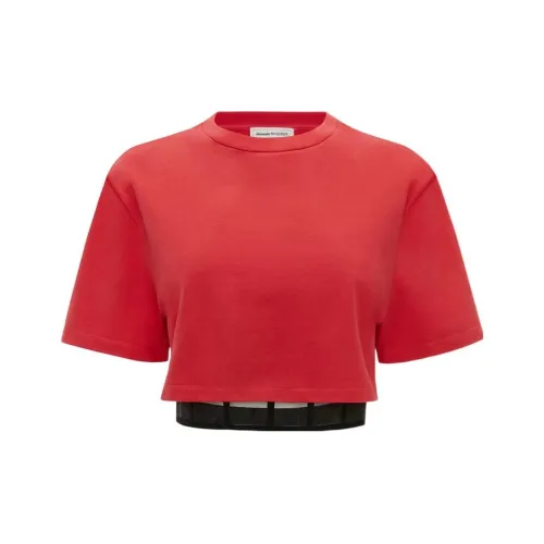 Alexander McQueen CROP TOP Женские Красный