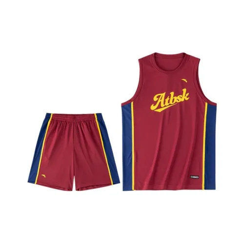 ANTA Basketball Collection Баскетбольный костюм мужской темно-розовый красный