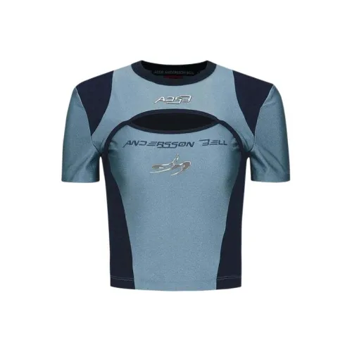 ANDERSSON BELL Collaboration SS24 Гонки T Рубашка Женская Синяя