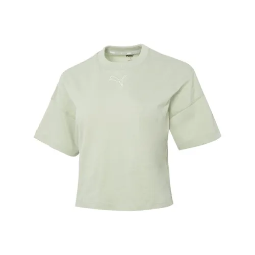 PUMA Светло-зеленый Женские Короткие Топы