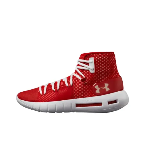 Under Armour HOVR Havoc Slip-Resistant Abrasion-Resistant High-Top Баскетбольные Кроссовки Мужские Red
