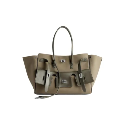 Balenciaga Bel Air Хлопок Сумка Средний Женский Хаки