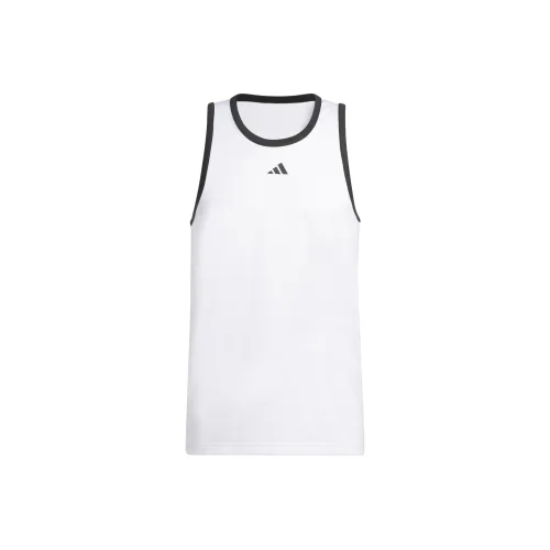Adidas Белый Мужская баскетбольная майка