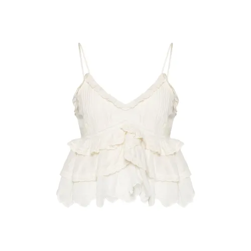 LOVESHACKFANCY Топ на бретелях Женский Белый