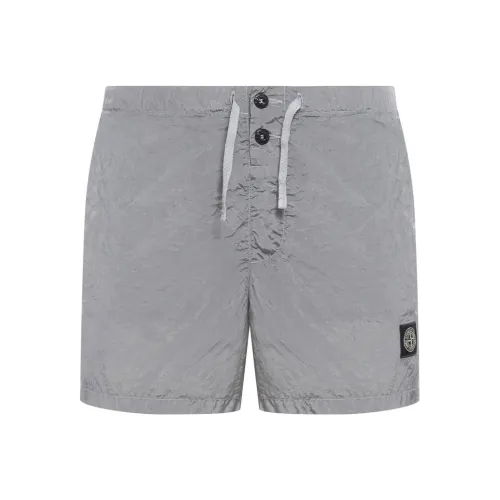 STONE ISLAND Серые Мужские Повседневные Шорты
