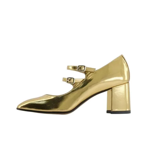 Carel Элис Квадратный каблук Туфли Мэри Джейн 6 см Женские Золотые